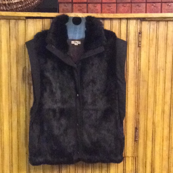 Vintage Black Rabbit Fur Jacket Or Vest - Picture 2 of 9